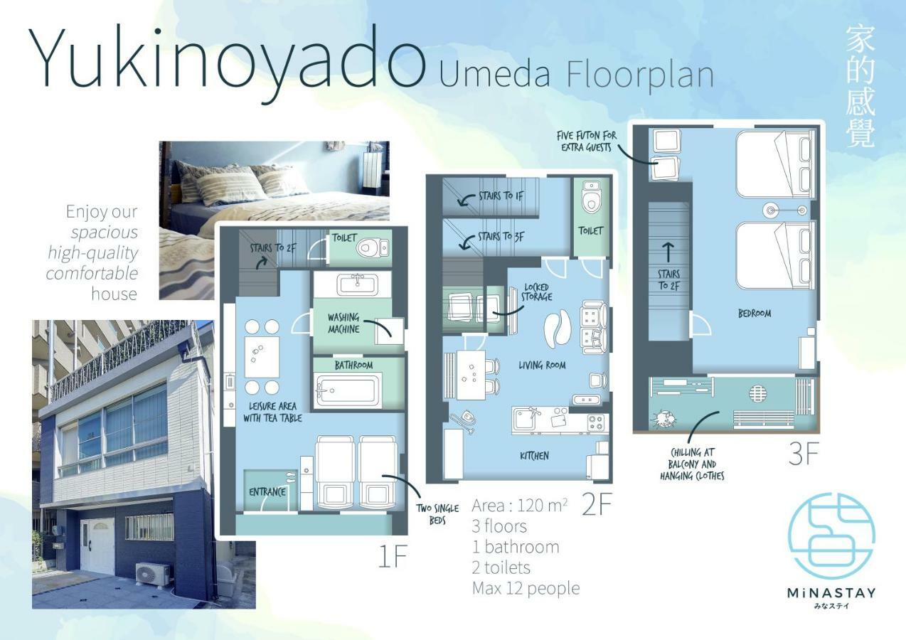 Yukinoyado Umeda Daire Osaka Dış mekan fotoğraf